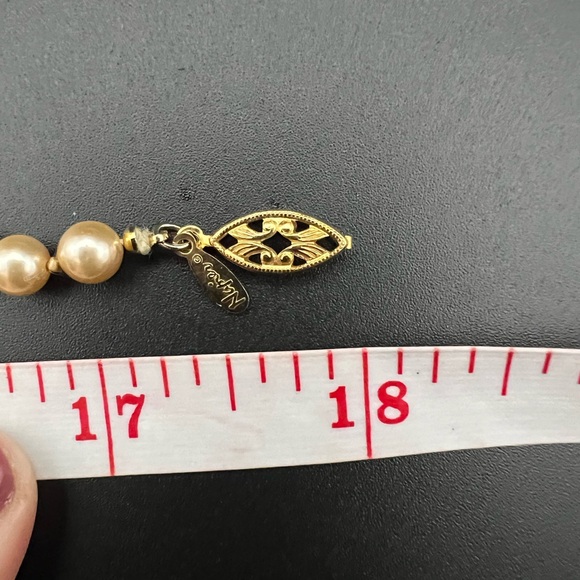 Napier Cream Glass Pearl Bead Necklace - Picture 4 of 4